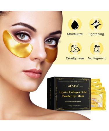24K Gold Eye Pads - Collagen Under Eye Mask Under Eye Gel Patches for Anti Aging Anti Wrinkle Reduce Eye Bags and Puffy Eyes Dark Circles Hydrating Moisturizing Skincare (25 Pairs Gold) - Buy Online on GoSupps.com