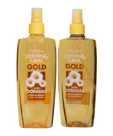 Manzanilla Grisi Hair Lotion Gold Hair Lotion with Chamomile Extract 2-Pack of 8.4 FL Oz 2 Spray Bottles