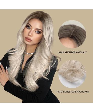 Testar 24-Inch Ombre Blonde Wig - Long Naturally Curly Wavy Hair for Everyday Halloween Party & Cosplay - Buy Online on GoSupps.com