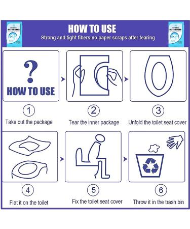 Biodegradable Disposable Plastic Toilet Seat Cover Disposable Paper Toilet Seat Covers Travel Pack Foldable Portable Waterproof and Non Slip Individually Wrapped (30 PCS) - Buy Online on GoSupps.com
