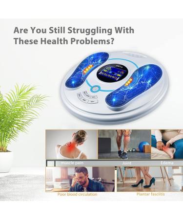Circulatory Stimulator for Feet & Legs | Electric Foot Massage Device | 25 Modes 99 Intensity Levels for Pain Relief & Improved Blood Circulation - Gray - Buy Online on GoSupps.com