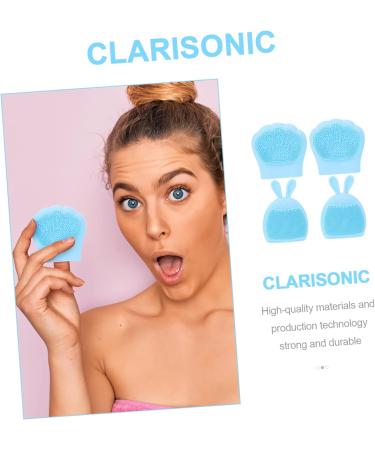 8 Pcs Rabbit Ears Facial Brush Silicone Face Silicone Face Cleanser Face Lotion for Women Handheld Massagers Home Facial Brush Face Cleaner Silica Gel Washbasin Miss Manual Light Bluex2pcs 7.5x7.5cmx2pcs - Buy Online on GoSupps.com