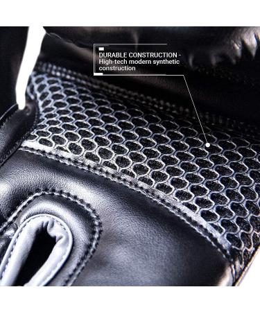 Revgear Premier Boxing Gloves for Punching, Kickboxing & Training | Gray/Black 16 OZ | Men & Women | Durable & Comfortable - Buy Online on GoSupps.com