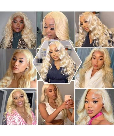 613 Blonde Lace Front Wig 10a Brazilian Body Wave HD Transparent Lace Wig - 20 inch - Buy Online on GoSupps.com