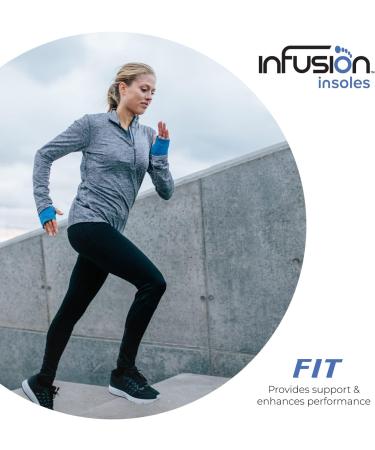 Infusion Fit Insole | Functional Foot Orthotics for Active Lifestyle - B Men's 6-6.5 | Women's 7-7.5 - Infusion Insoles - Buy Online on GoSupps.com