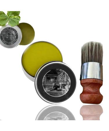 Wise Owl Furniture Salve for Leather Leather Furniture Salve Long-Lasting Hydration Prevent Dryness and Cracking Leather Conditioner with Boar Bristle Brush (1Pcs)