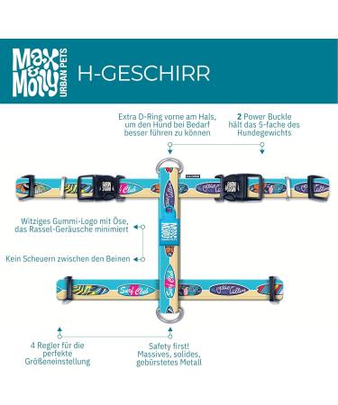 Shop Max & Molly H-Shape Neoprene Dog Harness for Very Small Dogs - Ultra-Comfortable & Secure XS Monkey Maniac - Buy Online on GoSupps.com