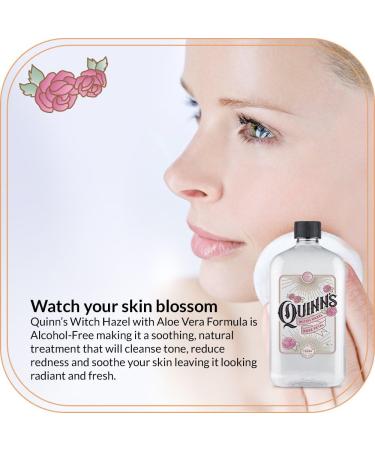 Quinn's Alcohol-Free Witch Hazel with Aloe Vera 16oz (Rose) - Soothing Skin Tonic - Buy Online on GoSupps.com