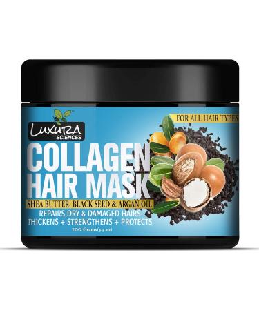 Collagen Hair Mask/After Shower Conditioner With Black Seed Oil Argan Oil & Shea Butter (Refreshing Peace) Nourishment for Gorgeous Tresses -100 gm