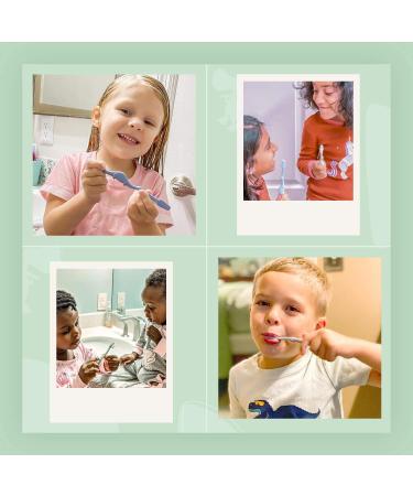 ROARex All-Natural Eco Friendly Kids Toothbrush - Dinosaurs 4-36m - Baby to Toddler - Blue/Green - 4pk | 1% for The Planet - 4 Count - Buy Online on GoSupps.com