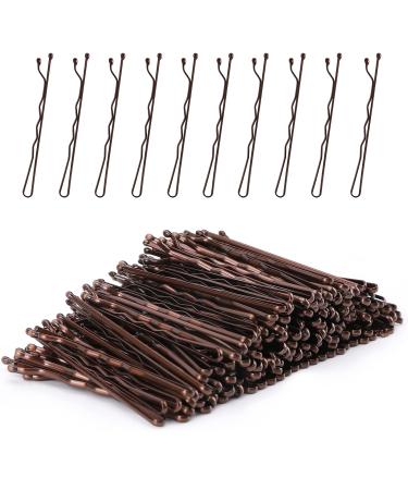 Laicky hairpins 200 count brown hairpins hair needles with box for women lady girls children hairpin-haired hair handle hairpise hair clip Bulk hair jewelry (brown 5.2cm) - Buy Online on GoSupps.com
