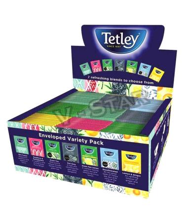 Tetley TETLEY Pack of 90 individually wrapped tea bags - 7 mixed flavors - 90 bags (1 box)