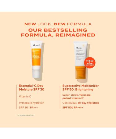 Murad Superactive Brightening Moisturizer SPF 50 Travel - Vitamin C Packed Hydrating Ulta Sheer Facial Sunscreen W/Lipid-boosting Technology for Preventative Aging Protection from UVA/UVB (0.8 Fl Oz) - Buy Online on GoSupps.com
