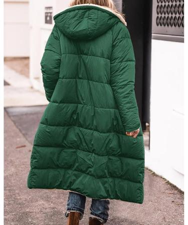 Hanxiulin Women's Fleece Jacket - Cozy Plush Winter Coat with Hood | Breathable Long Warm Bomber Jacket for International Shipping - Buy Online on GoSupps.com