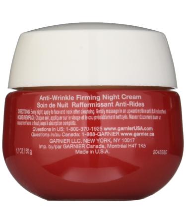 Garnier SkinActive Ultra-Lift Anti-Wrinkle Firming Night Cream 1.7 oz. 1.7 Ounce (Pack of 1) - Buy Online on GoSupps.com