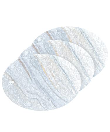 3-Pack Cleaning Kitchen Sponges Oval Marble Wall Surface Kitchen Cellulose Dishwashing Wood Pulp Cotton