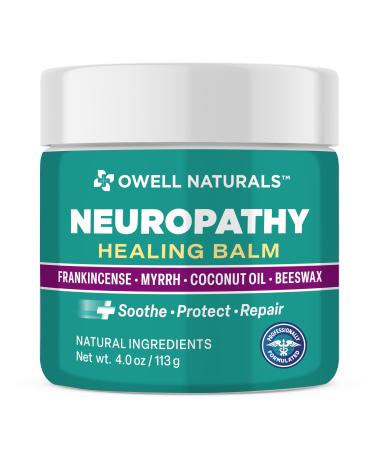 OWELL NATURALS Healing Balm Fast Acting with Frankincense Myrrh Coconut Oil & Beeswax Natural Ingredients Soothe Protect & Repair 4 oz (Pack of 1)