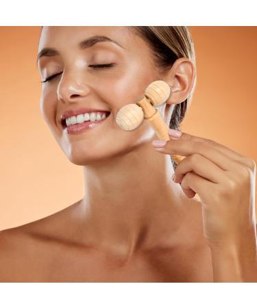 Premium Rapidbok Wooden Massage Roller Set - 2pcs Face & Body Roller for Muscle Relaxation & Gua Sha Massage - Buy Online on GoSupps.com