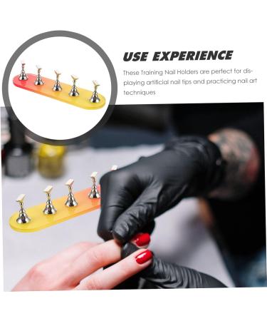 DRESSOOS 1 Set Nail Practice Holder Decorative Nail Stands Nail Holders for Nail Art Magnetic Nail Stands Convenient Nail Holders Beauty Nail Racks Decorative Nail Racks Beauty Nail Holders 12.8x3.7cm As Shown - Buy Online on GoSupps.com