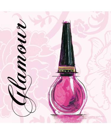 ART-PRINT-on-matte-paper-220gr- Glamour Gorham Gregory - Bath square Image pink black nail polish nail polish glamour fashion Fine art Print 14_X_14_in
