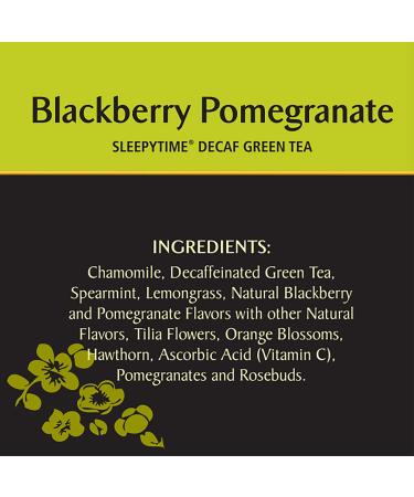 Celestial Seasonings Sleepytime Decaf Blackberry Pomegranate Green Tea 20 Tea Bags, Pack of 6 - Buy Online on GoSupps.com