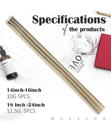 Shop Moresoo Virgin Tape-In Extensions | Real Remy Hair Invisible Adhesive P8/60 50cm 5 Pieces - Buy Online on GoSupps.com