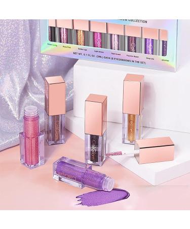 /L Liquid Eyeshadow Glitter Eyeshadow Set Glitter Smoky Light Makeup Eyeshadow Waterproof Long-Lasting Eyeshadow for Holiday Makeup Easy to use - Buy Online on GoSupps.com