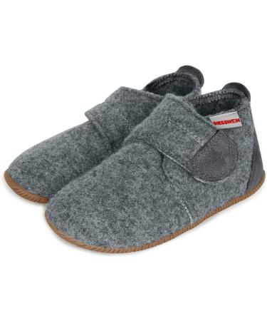 Giesswein Boys Oberstaufen Low-Top Slippers 4 UK Child - Slate Grey | Comfortable Kids' House Shoes - Buy Online on GoSupps.com