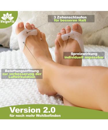 Valgofit Hallux Valgus Correction Rail - Best Bunion Relief Kit with 2 Correction Rails 2 Bunion Socks 2 Silicone Toe Spreaders & Training Band - Dermatest Rated Very Good - Buy Online on GoSupps.com