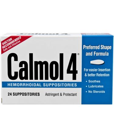 Calmol 4 Hemorrhoidal Suppositories 24 Each