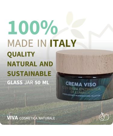  VIVA VIVA Pure Enzymatic Snail Slime Face Cream with Hyaluronic Acid Moisturizing and Nourishing Natural 50 ml Made in Italy - Buy Online on GoSupps.com