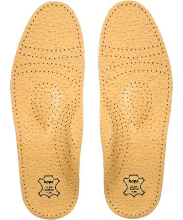 Orthotic Leather Insoles for Flat Feet & Plantar Fasciitis | Arch Support for Men & Women | Kaps Relax (US 13 / EUR 46 - Buy Online on GoSupps.com