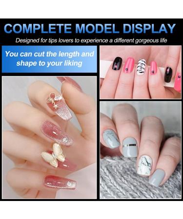 500 Pieces Artificial False Nails Natural Color Oval French Acrylic Nails Artificial Nails Tips for Girls Women DIY - Buy Online on GoSupps.com