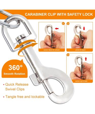 Yard Leash for Dogs - 3-15m Shock Absorbing Tie Out Cable - Durable 9m Orange Dog Leash - Buy Online on GoSupps.com