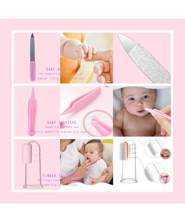 ZELINYE Baby Care Kits Baby Grooming Kit 10 in 1 Newborn Essentials Must Haves Baby Nail Clippers Baby Brush Baby Comb Earpick Nose Cleaning Tool Baby Nail File Nursing Baby Kit (Pink) - Buy Online on GoSupps.com