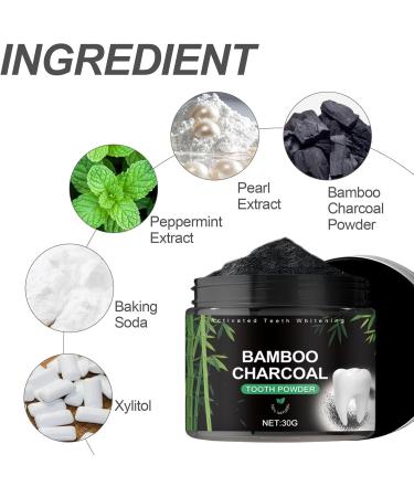 Natural Activated Carbon Tooth Whitening Powder - 2-Pack for Stain Removal & Fresh Breath - Buy Online on GoSupps.com