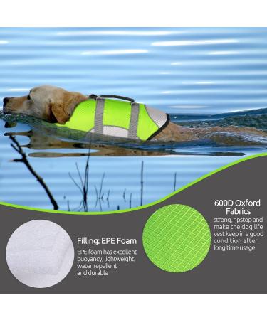 Buy Cit toile Dog Life Jacket - Small Reflective Strong Buoyancy & Breathable for Water Sports - Green L - Buy Online on GoSupps.com