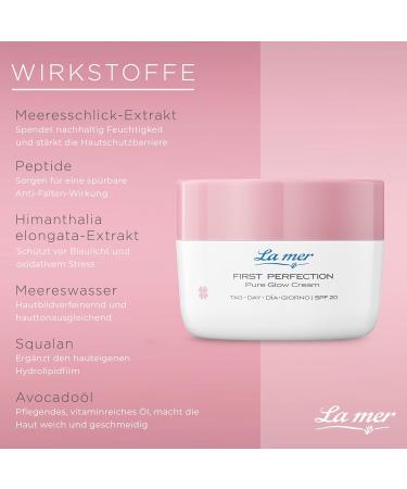  La Mer La Mer First Perfection Pure Glow Day Cream against the first signs of aging - Protects against oxidizing blue light - Smoothes and hydrates the skin - With SPF 20 - 50 ml - Buy Online on GoSupps.com