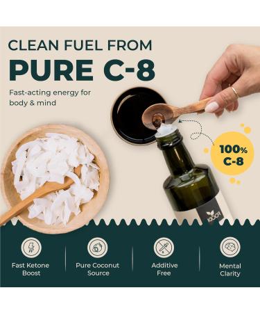  FOODIN FOODIN MCT C8 Oil 500ml Coconut Oil Ideal for Keto Diet MCT Ketones Oil to Drink 3X More Ketones (100% C8) Liquid Coconu - Buy Online on GoSupps.com