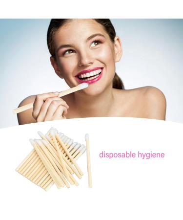100pcs Disposable Bamboo Lip Brush Set - Portable Lip Gloss Applicators & Makeup Tools for Effortless Lipstick Application - Buy Online on GoSupps.com