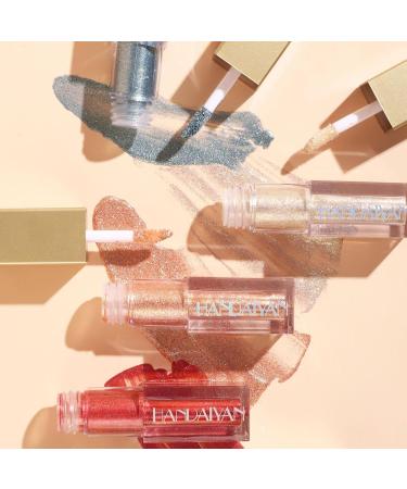 Eye Gloss Eyeshadow | 12 Colors Brilliant Gel Highlighter | Waterproof Long Lasting Quick-Drying Brilliant Gel Highlighter Sparkling Shimmer Eyeshadow Pologmase - Buy Online on GoSupps.com