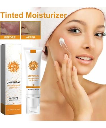 Universal Tinted Sunscreen for Face SPF 50 PA+++ Moisturizer Hydrating Essence Face protection solaire apaisante non grasse Enlever Les Taches Pigmentaires Water Resistan 2 b tonnets - Buy Online on GoSupps.com