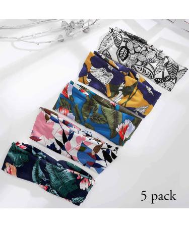 Catery Boho Headbands - Pack of 5 No Slip Wide Hair Bands for Women - Buy Online on GoSupps.com
