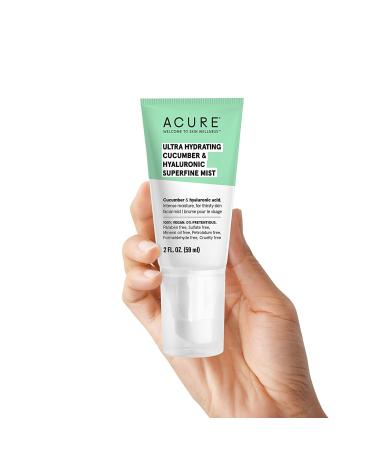 Acure Ultra Hydrating Cucumber & Hyaluronic Mist - 2 fl oz (59 ml) | Refreshing Facial Spray - Buy Online on GoSupps.com