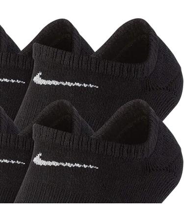 Nike Everyday Plus Cushion No Show Socks (6 Pack) - Black/White Large - Buy Online on GoSupps.com