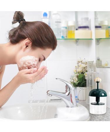 Facial Cleanser Foaming Tool Whisk Cup For Skin Care Foam Travel Facial Foam Maker Facials Cleanser Foam Cup Whip Bubble Maker Facial Skin Cleansing Care For Women Travel Household Dark Green - Buy Online on GoSupps.com