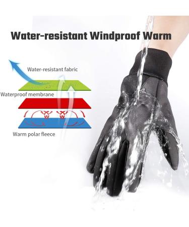 Fanvince Touchscreen Winter Gloves for Men & Women - Thin Warm Sports Gloves for Running & Biking - Black & Gray Large - Buy Online on GoSupps.com