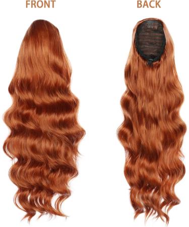 YEESHEDO Ginger Long Wavy Ponytail Hair Extension 24 Inches - Clip in Drawstring Curly Synthetic Hairpiece for Women - Buy Online on GoSupps.com