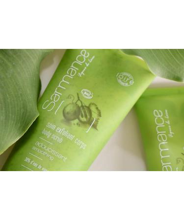  Sarmance Certified Organic Shea Butter Body Scrub - For Dry Skin - Softens and Tones Skin - 100% Natural Fragrance - 200ml - Buy Online on GoSupps.com