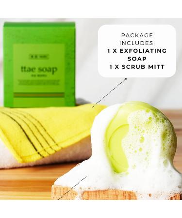 Korean Exfoliating Body Scrub Soap with Exfoliating Mitt - Brightening Foaming Body Scrub for Women and Men - Sensitive and Dry Skin Exfoliator (1 Pack) - Buy Online on GoSupps.com